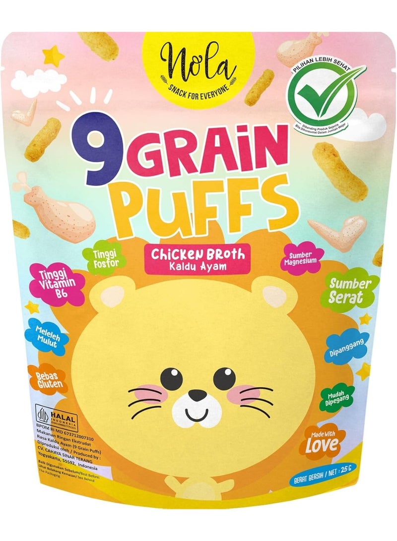Nola - Gluten Free Puffs with 9 Grains & Chicken Broth 25G - Image 1